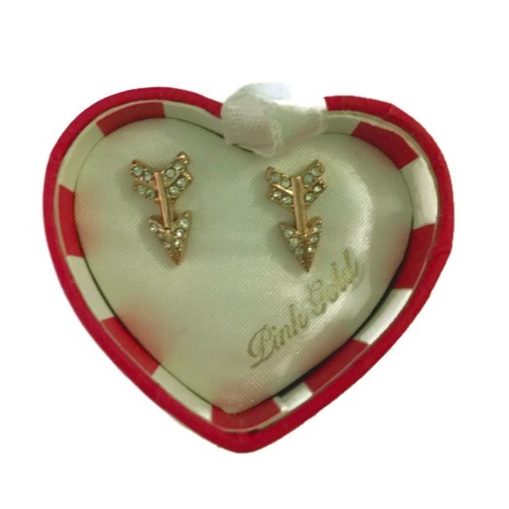 Juicy Couture Crystal-Stone Arrow Earrings